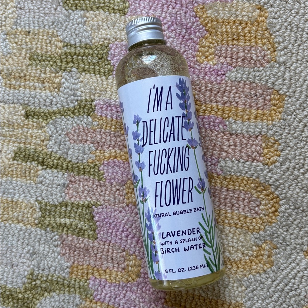 Blue Q I’m a Delicate F’ing Flower Natural Bubble Bath Lavender Birch Water NWT